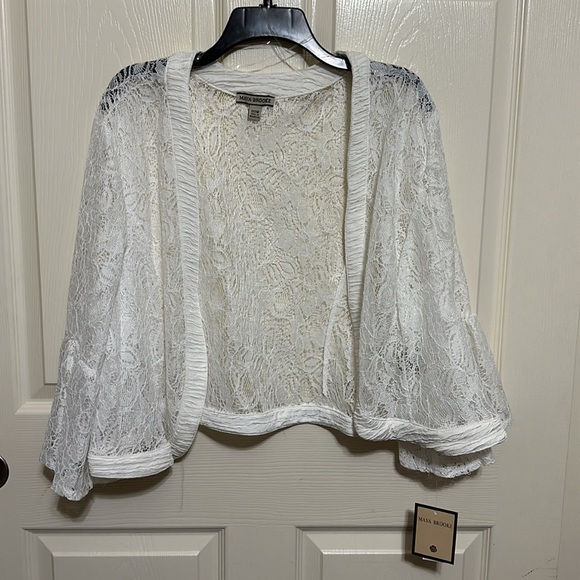 NWT Maya Brooke Women's White Plus Size 20W‎ Lace Jacket Dress - Picture 1 of 17